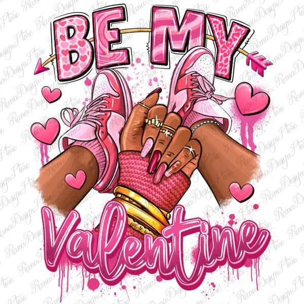 Be my Valentine afro girl sneakers png, black woman png, Valentine's Day png, Valentine's sneakers png, sublimate designs download