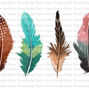 Western Feather Bundle, Feather Clipart, Digital Download, Png Sublimation, Instant Download