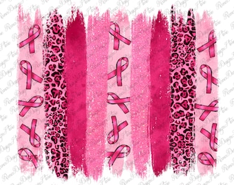 Brustkrebs Pinselstriche Png Sublimation Design, Krebs Awareness Png, Rosa Band Png, Brustkrebs Png, Krebs Png, Sofortiger Download