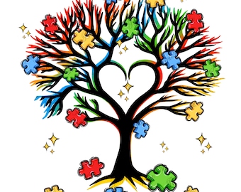 Autisme puzzel boom png sublimatie ontwerp download, autisme bewustzijn png, autisme png-ontwerp, autisme puzzel png sublimatie ontwerpen downloaden