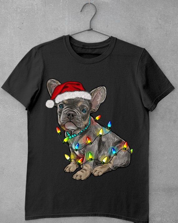 Maglietta Donna Collo A V Con Bulldog Francese E Girasoli – Divertente Regalo Per Amanti Dei Cani