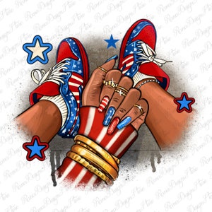 America afro girl sneakers png sublimation design download, sneaker life png, black woman png, sneaker girl png, sublimate designs download