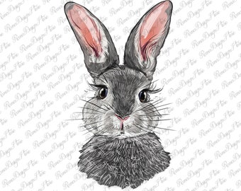 Bunny Face Png Sublimation Design, Easter Day Png, Easter Sublimation Png, Easter Bunny Png, Cute Bunny Png, Digital Download