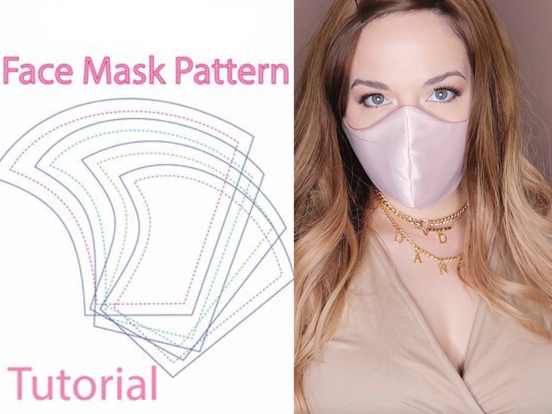 Face Mask Pattern Tutorial 4 Sizes 3 Layers Filter Pocket Face Etsy