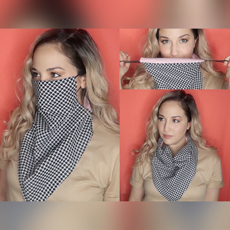Scarf Face Mask Pattern Tutorial 4 in 1 Scarf Face Mask Double Etsy
