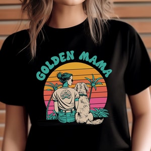 Golden Mama Cute Golden Retriever Dog Mom Pet T Shirt Golden Retriever Lover Gifts Retriever Lover