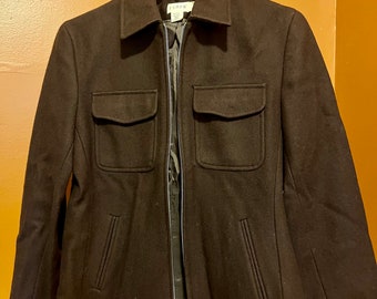 J.Crew Melton Wool Jacket Classic Vintage Styling (90s) Size XS