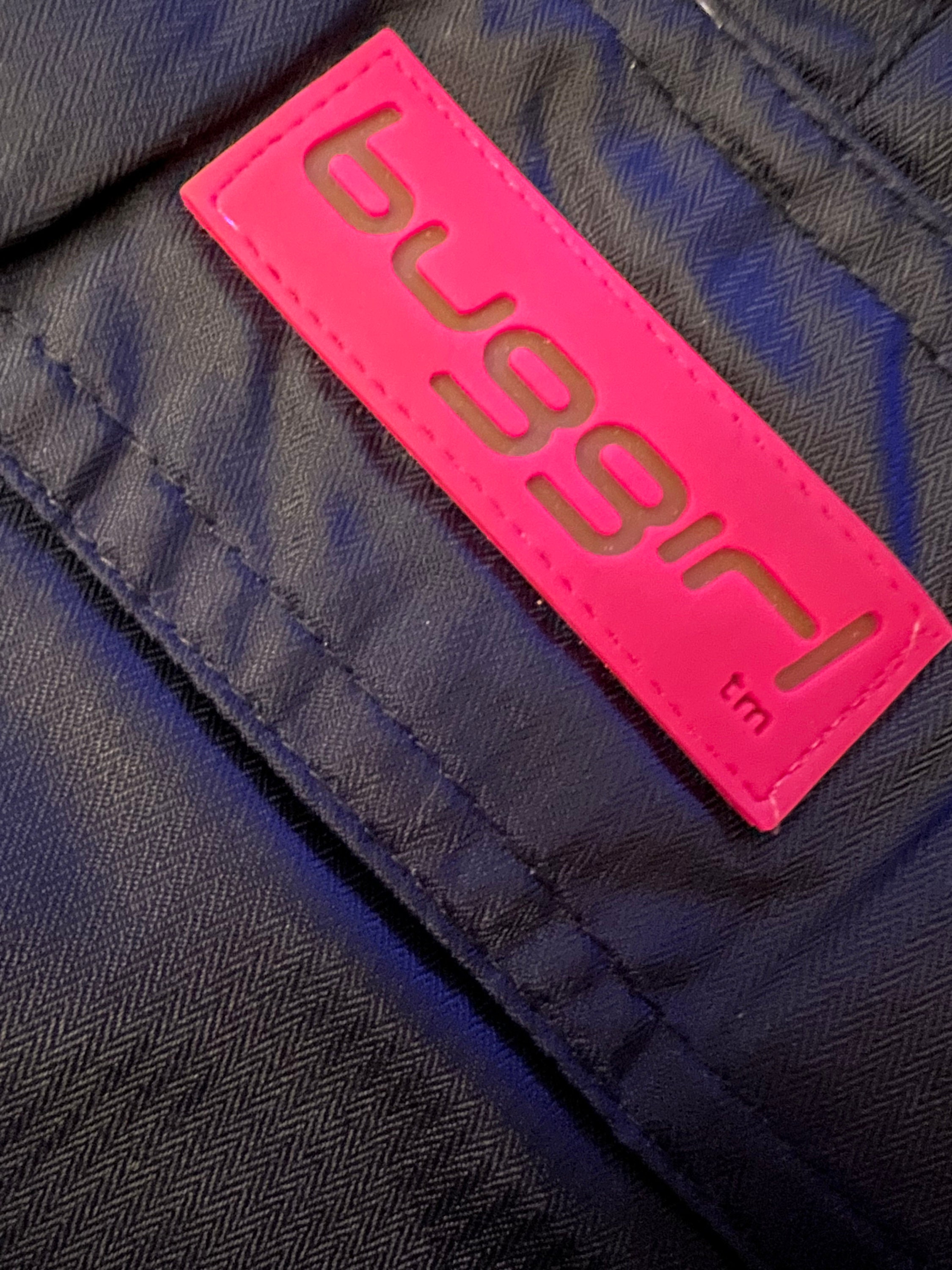 RARE BUGGIRL RAVE Pants Y2K, Navy With Hot Pink Trim & Details 