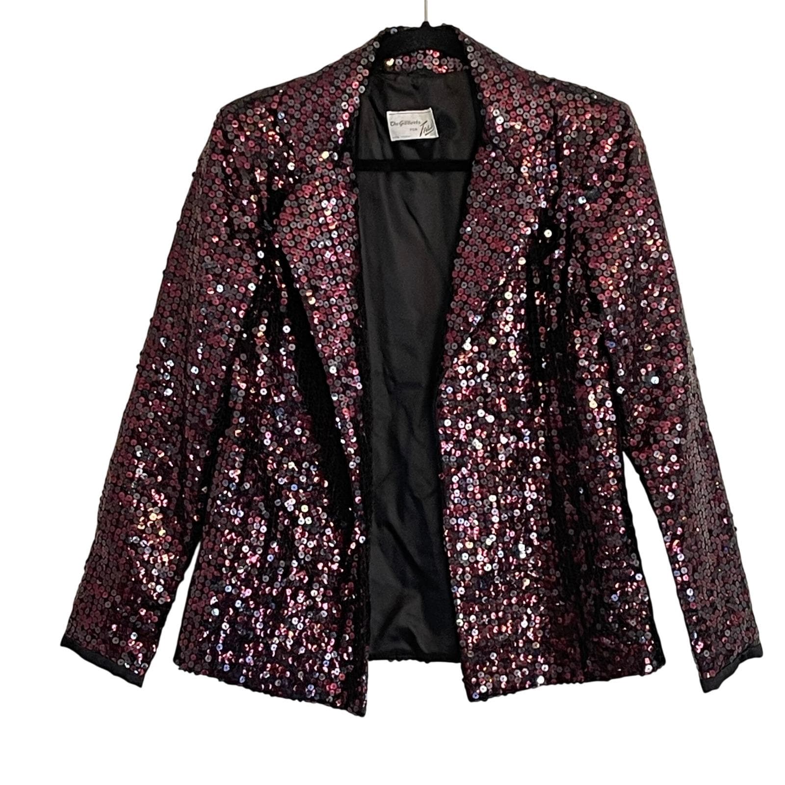open lace back dress Sequin Belted Blazer main image 1