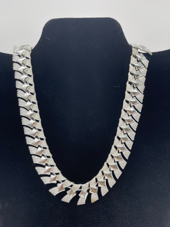 Vintage necklace (silver color, - Gem
