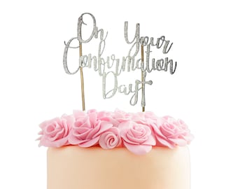 Confirmation Glitter Cake Topper, Confirmation Cake Topper, Glittery Confirmation Cake Topper, Confirmation Cake Sign, Confirmation Topper