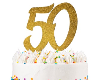 50 Glitter Cake Topper, 50th Birthday Cake Topper, Glitter Topper, 50 Cake Topper, Age Cake Topper, Fiftieth Cake Topper, 50th Cake Sign