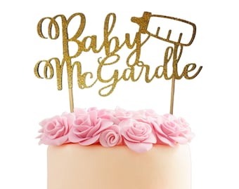 Personalised Baby Shower Glitter Cake Topper, Personalised Baby Cake Topper, Glitter Topper, New Baby cake topper, Custom Baby Shower Cake