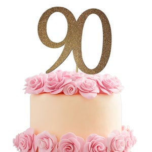90 Glitter Cake Topper, 90th Birthday Cake Topper, Glitter Topper, 90 Cake Topper, Age Cake Topper, Cake Topper, 90th Cake Sign