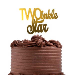 Twoinkle Star Cake Topper, Happy 2nd Birthday, Second Birthday Cake, Name Cake Topper, Second Birthday, Two Cake Topper, Custom Cake Topper