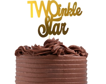 Twoinkle Star Cake Topper, Happy 2nd Birthday, Second Birthday Cake, Name Cake Topper, Second Birthday, Two Cake Topper, Custom Cake Topper