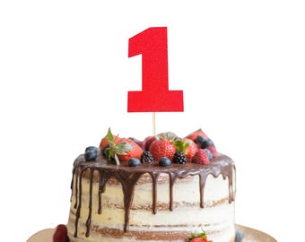 Number One Glitter Cake Topper, Number One Birthday Cake Topper, Glitter Topper, One Cake Topper, Age Cake Topper, Birthday Cake Decoration
