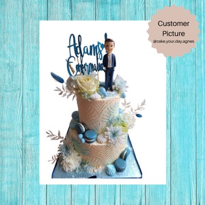 Personalised Confirmation Glitter Cake Topper, Custom Confirmation Cake Topper, Glittery Confirmation Cake Topper, Confirmation Cake Sign image 2