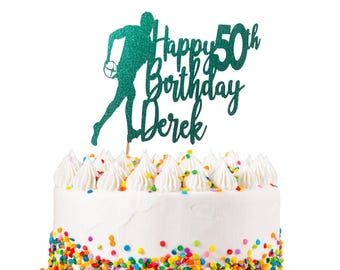Rugby Player Cake Topper, Rugby Ball Cake Topper, Six Nations Cake Decorations, Rugby League Party, Sports Cake Topper, Sport Cake Topper