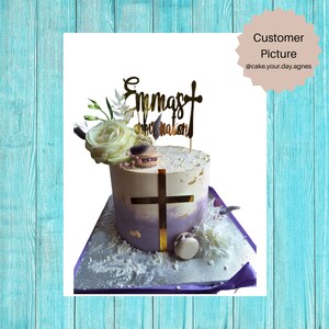 Personalised Confirmation Glitter Cake Topper, Custom Confirmation Cake Topper, Glittery Confirmation Cake Topper, Confirmation Cake Sign zdjęcie 8