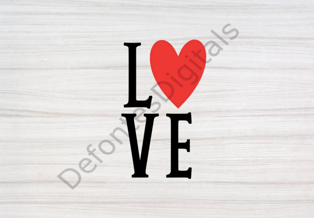 Love Heart SVG: Valentine's Day Cricut Cut File (digital Download) - Etsy