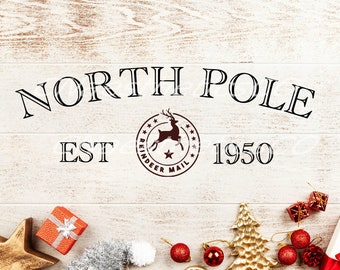 North Pole  svg ~North Pole png ~Christmas Svg ~ Reindeer svg ~Christmas png ~Christmas digital ~Christmas clipart~png file~instant download