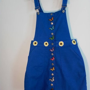 Butterflies and Sunflowers Overalls Dress (4)