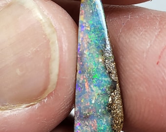 4.20ct. Boulder opal. Natural opal. Australian opal. 24x7mm.
