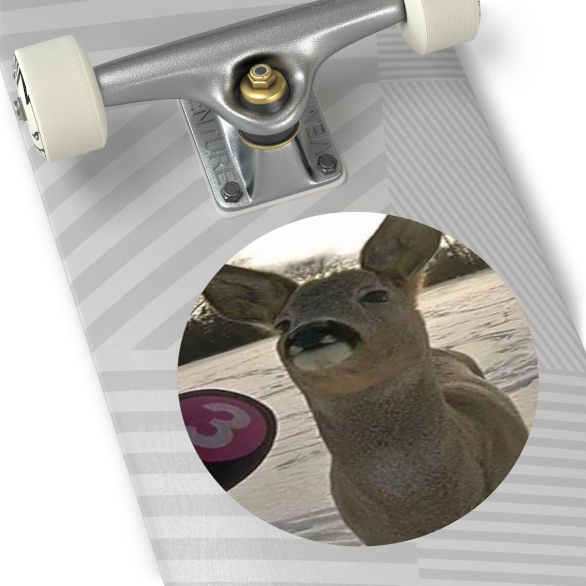 Deer with microphone vinyl sticker Etsy