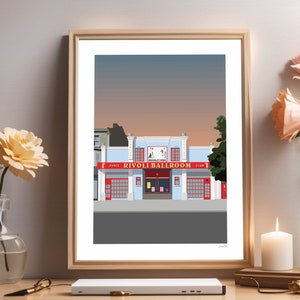 Rivoli Ballroom Wall Art, Brockley, Iconic South London Venue Poster, Retro Dance Hall Print, Art Deco, SE4, Crofton Park Station, Unframed