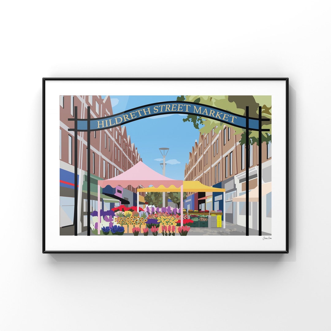 Hildreth Street Market Artwork Balham London Wandsworth Etsy