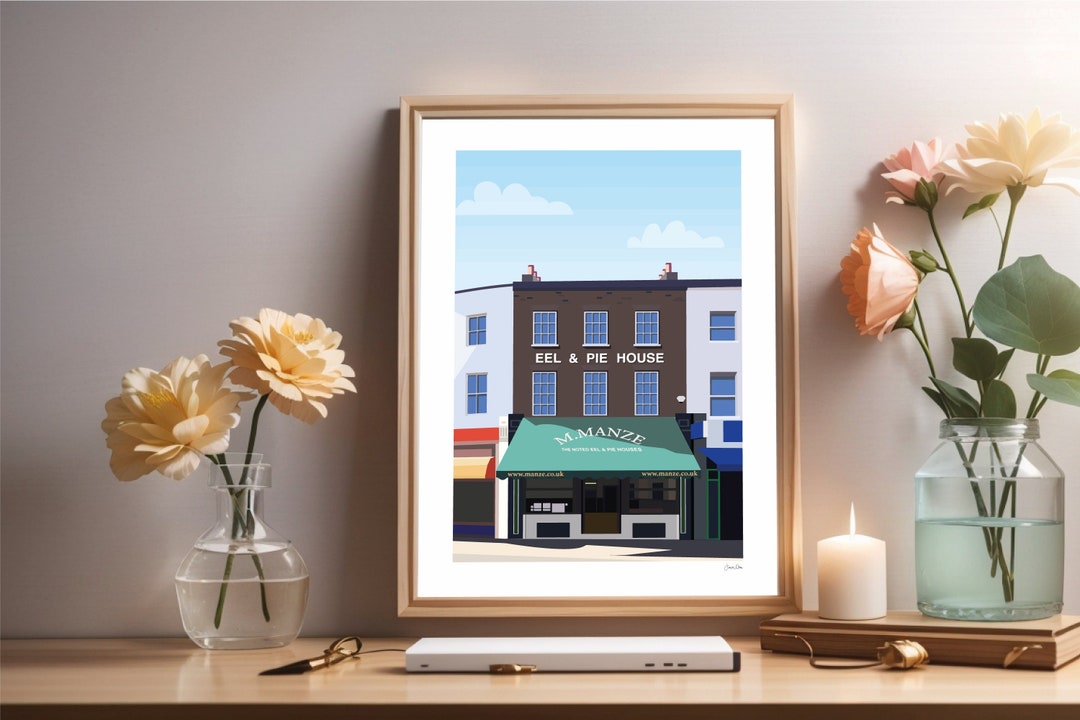 M.manze Pie and Mash Shop Art London Landmarks Peckham Etsy UK