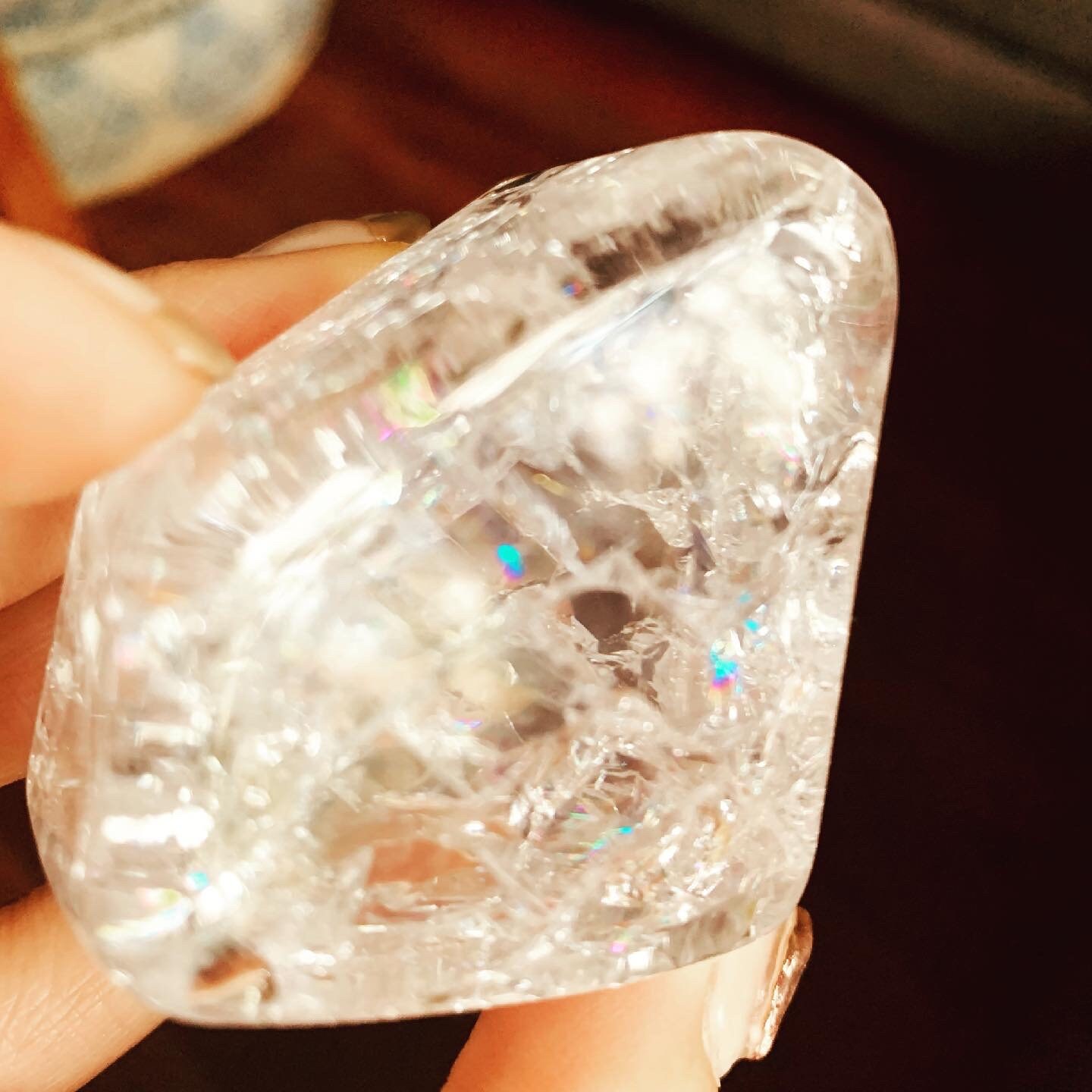 RARE— Crackle Clear Quartz - Free Form - Rainbow - Etsy RARE— Crackle Clear Quartz - Free Form - Rainbow - Etsy