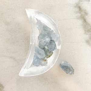 Moon Shaped Stone Bowl  | Crystal