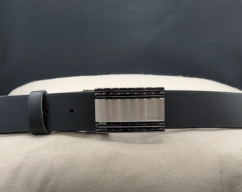 ceinture noir en cuir habillé