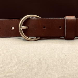 ceinture en cuir marron pour femme image 1