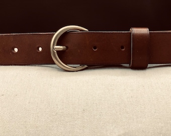 brown leather belt for women