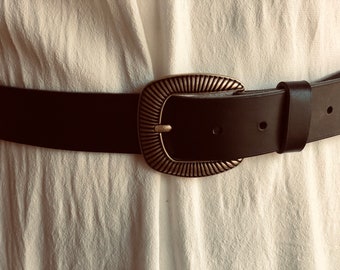 black leather belt for women
