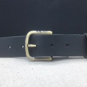 Black leather belt