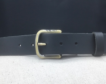 Black leather belt