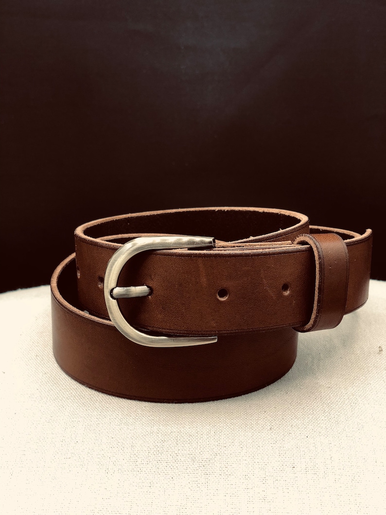 ceinture en cuir marron pour femme image 6