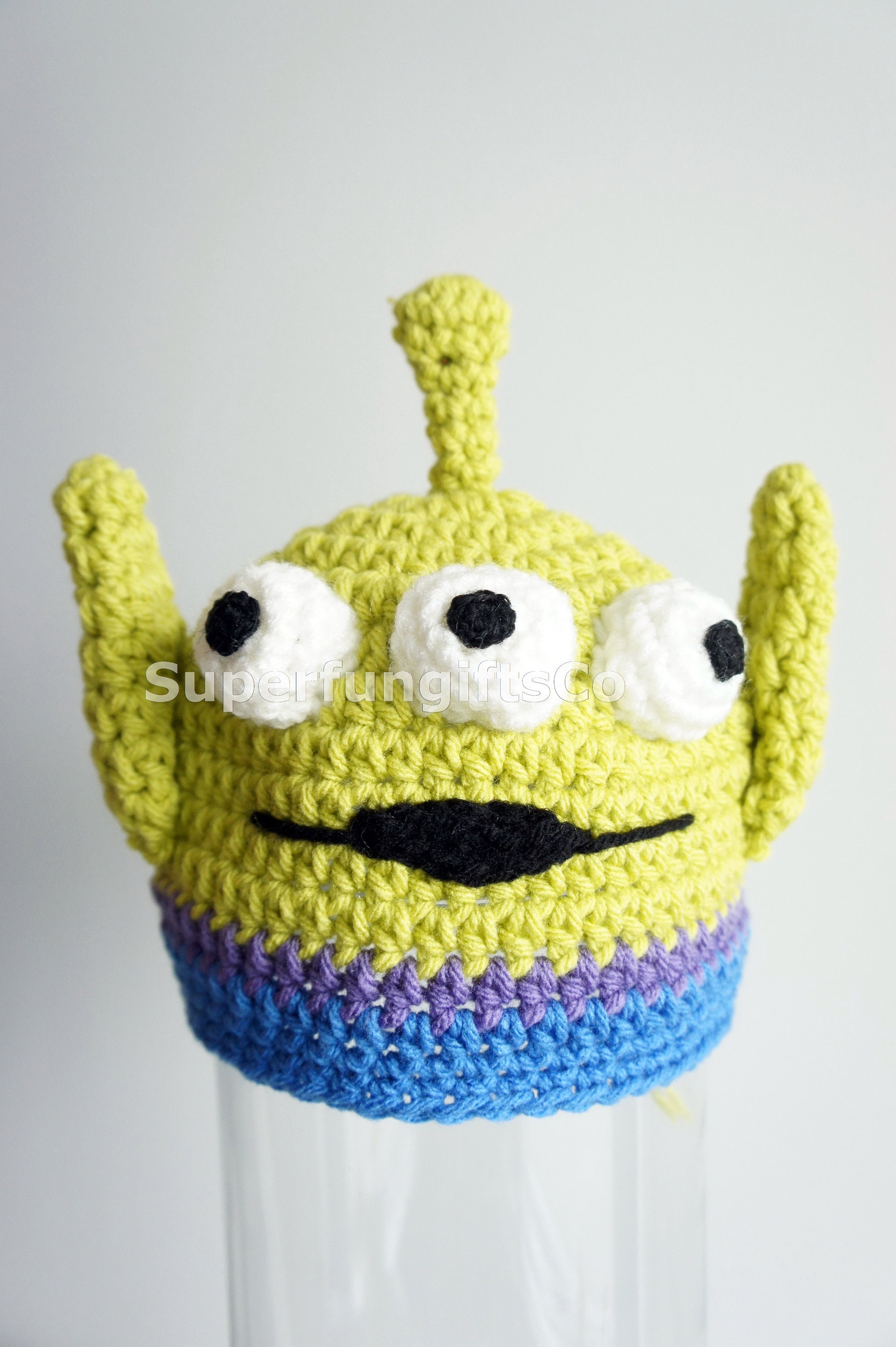 3 eye Alien Toy Story crochet hat beanie baby newborn infant | Etsy