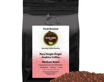 Peru Single Origin Coffee | Organic | Medium Roast | Fresh Roasted