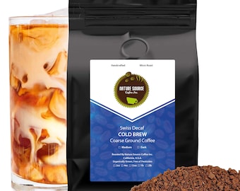 Swiss Decaf Cold Brew | Single Origin | Arabica Coffee | Organic | Coarse Ground | California Fresh Roasted