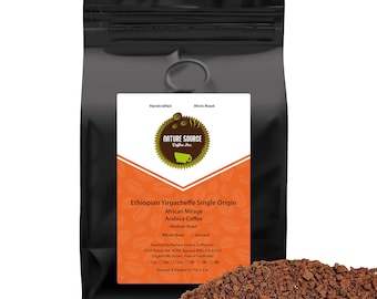 Yirgacheffe Ethiopia Single Origin Coffee | African Mirage | Organic | Medium Roast | California Fresh Roasted