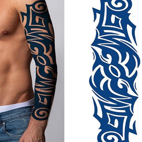 Semi Permanent Tattoo Sleeve Etsy