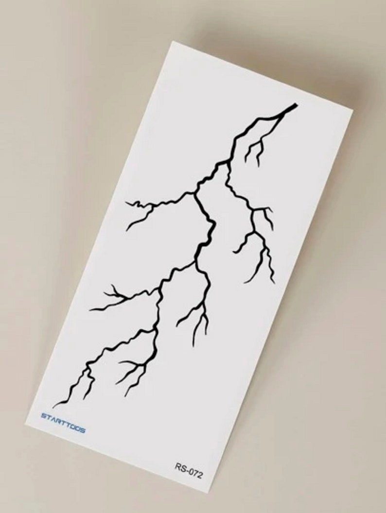 Temporary Tattoos LIGHTNING Bolt Hand Tattoos Neck Tattoos Etsy