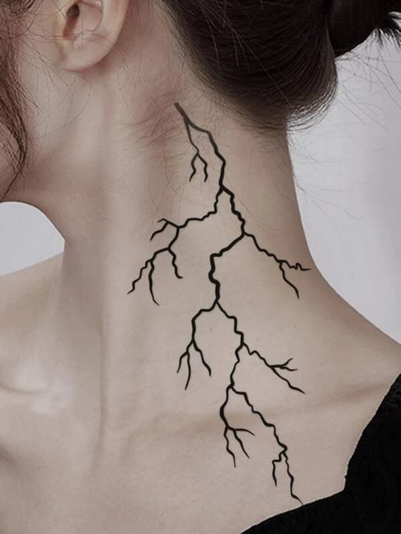 Lightning Neck Tattoo  Best Tattoo Ideas For Men  Women
