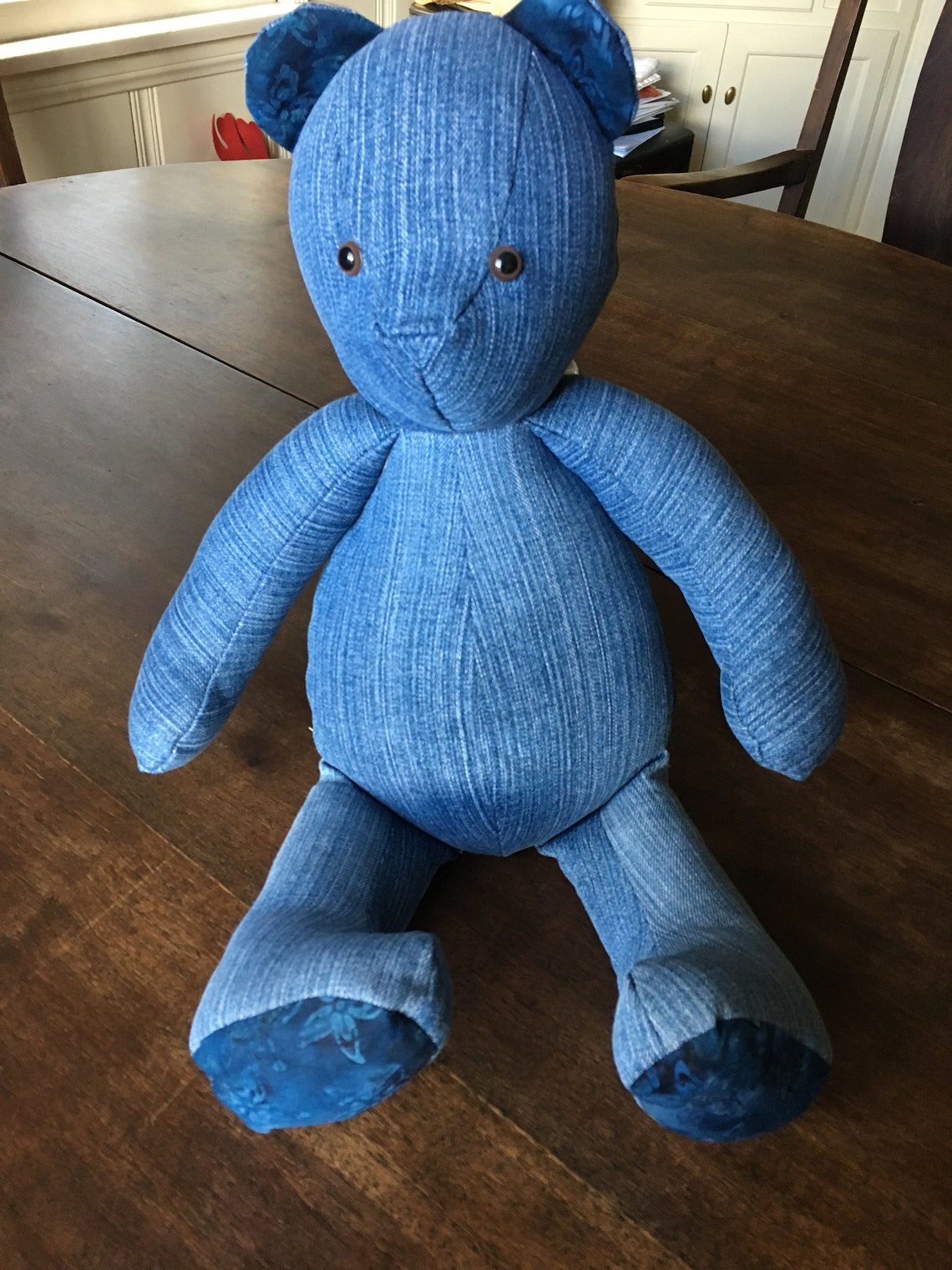 19 Recycled Blue Jean Teddy Bear Etsy