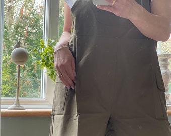 Made in Italy Utility Dungaree Side Pockets Short